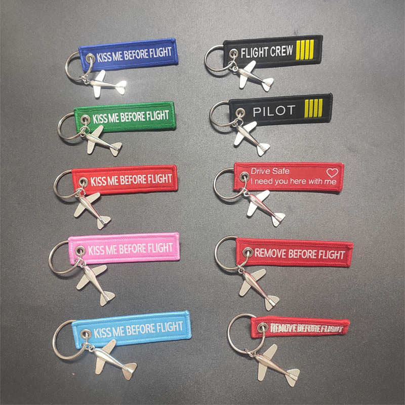 Small Airplane Aviation Flight Keychain, Remove before Flight, Take Off before Flight, Unisex Bag Charm