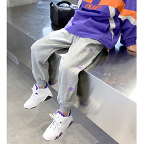 Collision Color Sports Pants Boy 2021 New Autumn Costume Letters Crashes in Korean version Ocean Ocean Fashion Middle School Boy Casual Pants Tide