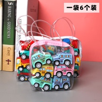 6 Bagged Toy Boys Baby Back Force Small Car Dolly Trolley Inertial Engineering Car Suit Gift Box delivery students