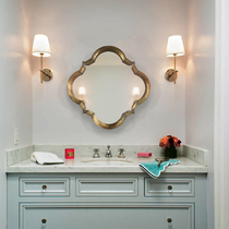 European retro art bathroom mirror bathroom mirror Wall Wall decorative mirror porch modern bathroom makeup mirror