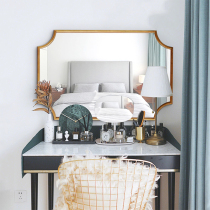 Modern urban light luxury makeup mirror Original design Decorative wall-mounted bathroom mirror Small piano dresser mirror