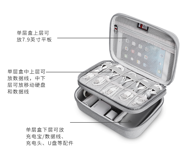 bubm cứng đường dây điện thoại đĩa sạc vỏ cứng túi lưu trữ kỹ thuật số túi máy tính xách tay điện túi dây chuột di động xong Bảo dây mảnh vỡ đi hộp chống sốc cầm tay - Lưu trữ cho sản phẩm kỹ thuật số hộp đựng tai nghe iphone