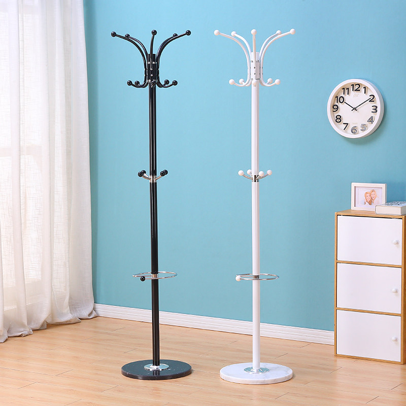 Simple household floor-to-ceiling hanger wrought iron coat rack indoor hallway coat rack European-style bedroom hanging clothes rack