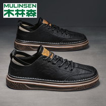 Wolinson 2022 new mens shoes autumn leather leather shoes trend hundred shoes sneakers sneakers winter tidal shoes