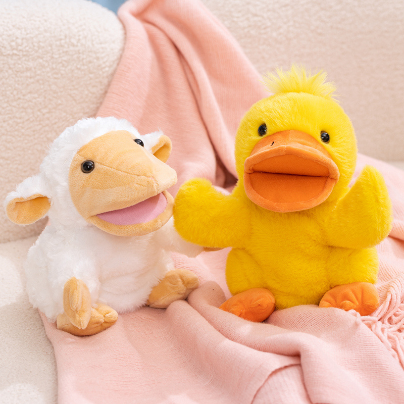 Cross-Border Realistic Horse Plush Toy Crocodile Shark Hand Puppet Duck with Openable Mouth Plush Toy Children's Performance Props Gift