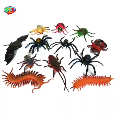 Cosney simulation small insect toy set Spider Scorpion Ladybug gecko centipede bat Cockroach snake