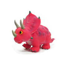 Goshny cute soft rubber Triceratops Brachiosaurus red dinosaur static plastic animal toy model children
