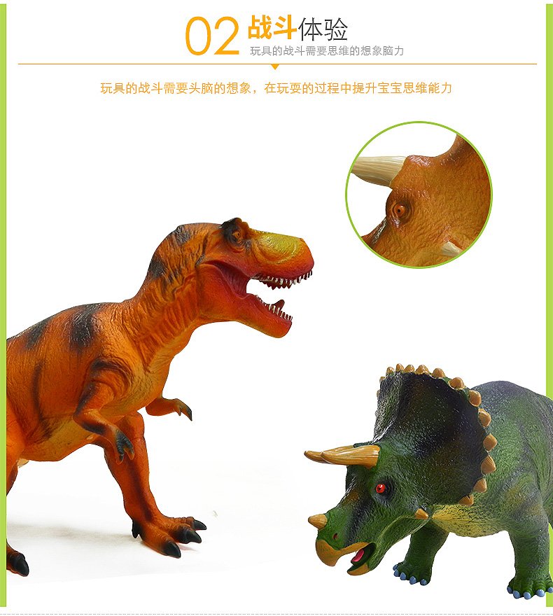 Đồ chơi khủng long bằng nhựa mềm Kosney tyrannosaurus mô phỏng động vật mô hình triceratops đồ chơi - Đồ chơi gia đình bộ đồ chơi lớp học mật ngữ