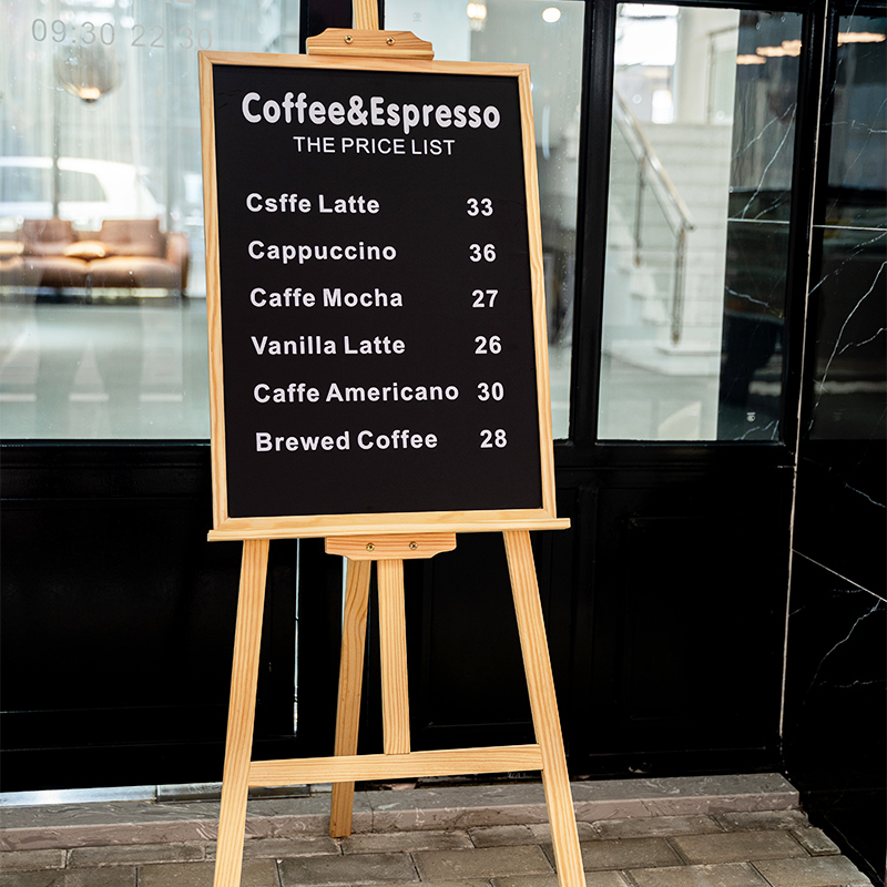 Wooden blackboard bracket type small blackboard billboard shop handwriting menu display board chalk board display stand vertical