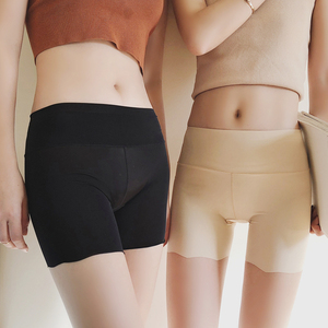 Yinan quần áo cao eo băng lụa chống ánh sáng không có dấu vết quần an toàn phần mỏng kích thước lớn chất béo mm nữ bảo hiểm quần xà cạp mùa hè