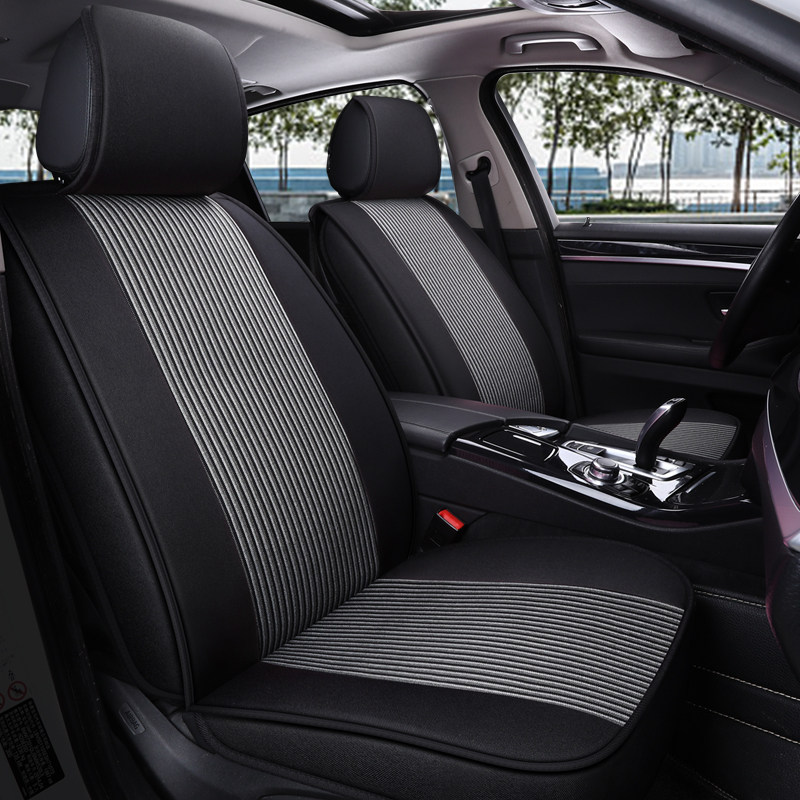 Simple Car Seat Cushion Haval Modern Special Pure Color All-inclusive Cotton Linen Seat Cover Four Seasons Breathable Linen Seat Cushion