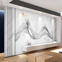 8d TV background wall paper modern minimalist wallpaper custom living room film and television wall painting imitation marble wall cloth