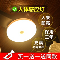 Wireless automatic body induction lamp Charging smart home Stairs Aisle Small Night Light Sound controlled Light control bedroom night