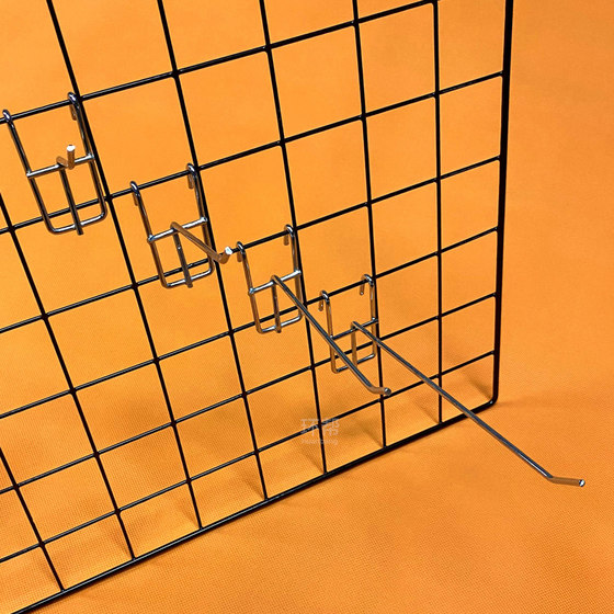 挂钩网片网格货架挂勾黑白色不锈钢饰品手机配件超市零食服装店钩