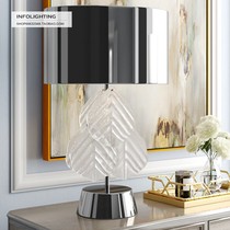 North Carmecca Italian imported glass leaf lamp living room study decorated bedroom table lamp bedside lamp fixtures