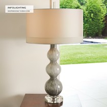 North Carmecca American three-gourd glass table lamp Vintage living room study decorated bedroom bedside table lamp