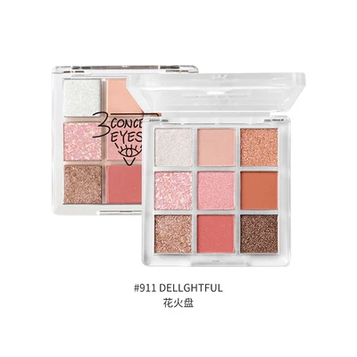 Тени для век 3concepteyes Mousse Ice Crystal Jiugong Eyeshadow Earth Color Длительное стойкое Таро глина палитра перламутровый матовый
