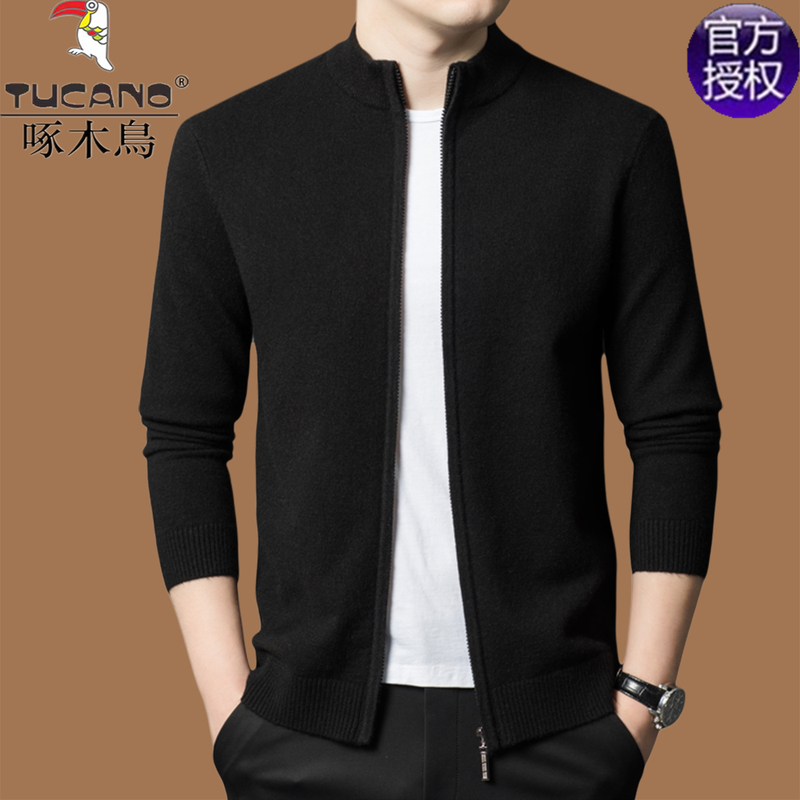 Woodpecker Cardigan Sweater Men's Jacket Winter 2026 New Men's Casual Thickened Stand-Up Collar Half-Zip Knitwear Woodpecker Cardigan Sweater Men's Jacket Winter 2026 New Men's Casual Thickened Stand-Up Collar Half-Zip Knitwear