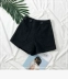 Quần short nữ 2018 mới rộng, quần lửng cạp cao cạp cao quần ống rộng Phiên bản hàn quốc mùa thu đông hoang dã quần short jean nữ cạp cao Quần short