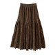 French Elegant Hollow Hook Lace Skirt Women's Autumn 2025 High Waist A-Line Pleat Loose Swing Skirt