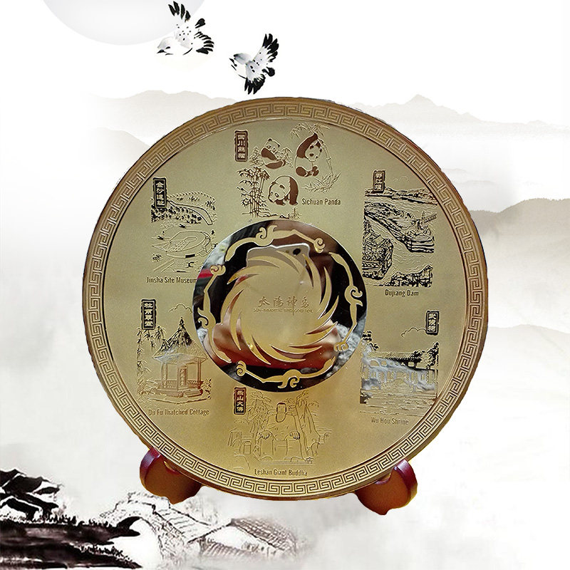 Sun god bird ornaments Jinsha Site Cultural and creative gifts Du Fu Thatched Cottage Wuhou Temple Dujiangyan tourist souvenirs