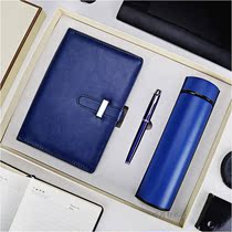 Stainless steel gift cup Business meeting gift straight cup Notebook signature pen set activity to send customer customization