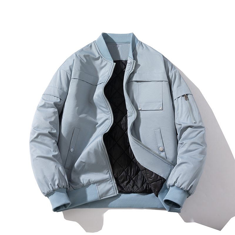 Myes American Retro Pilot Jacket Men's Stand-Up Collar Baseball Uniform Workwear Casual Jacket Couple's Cotton Coat