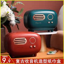 Creative tissue box Living room light luxury household dining room paper box Remote control coffee table storage box Cute girl pumping paper box