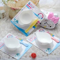 Baby Bowl Spoon set silicone soft head spoon baby tableware children learn to eat Bowl Spoon newborn baby bowl small spoon