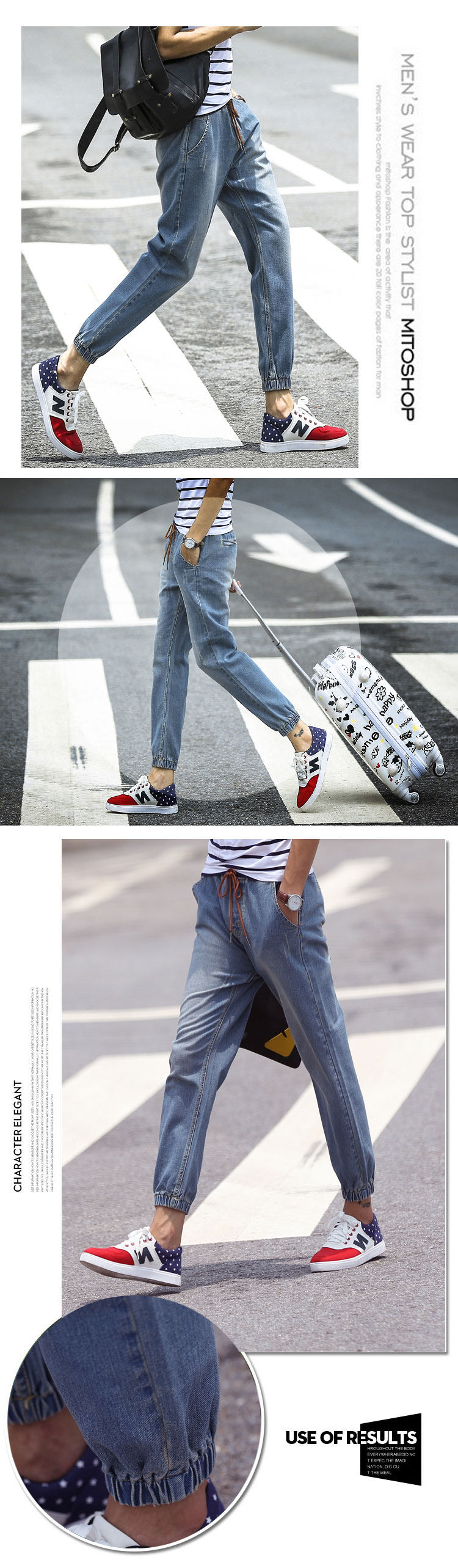 Jeans pour adolescent droite en vrac JEANS en coton pour été - Ref 1461304 Image 13