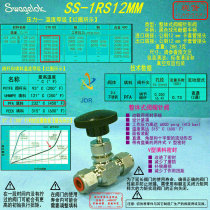(SS-1RS12MM) Swagelok Needle Valve 12 mm Tubing Connector