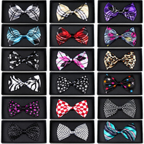 LSLYMY simulation silk printing childrens boys and girls bow tie British single-layer small bow tie performance bows