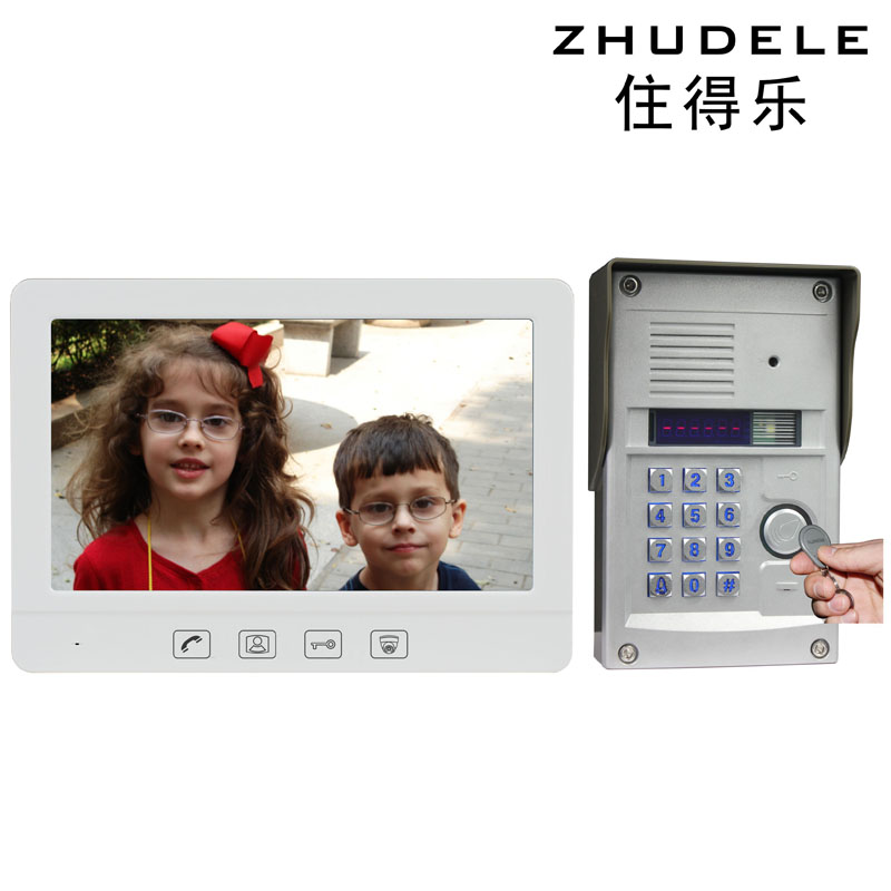 Live Music 10 Inch Color Visible Doorbell Intercom ZDL-312TM Suit 1 Care 1 2 3 Password Swipe Unlock
