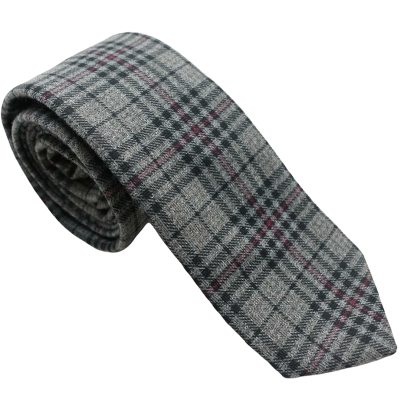 6cm Men's and Women's Narrow Japanese Retro British Style Coffee Color Green Solid Color Casual Plaid Tie for Work and Wedding