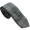 6cm Men's and Women's Narrow Japanese Retro British Style Coffee Color Green Solid Color Casual Plaid Tie for Work and Wedding
