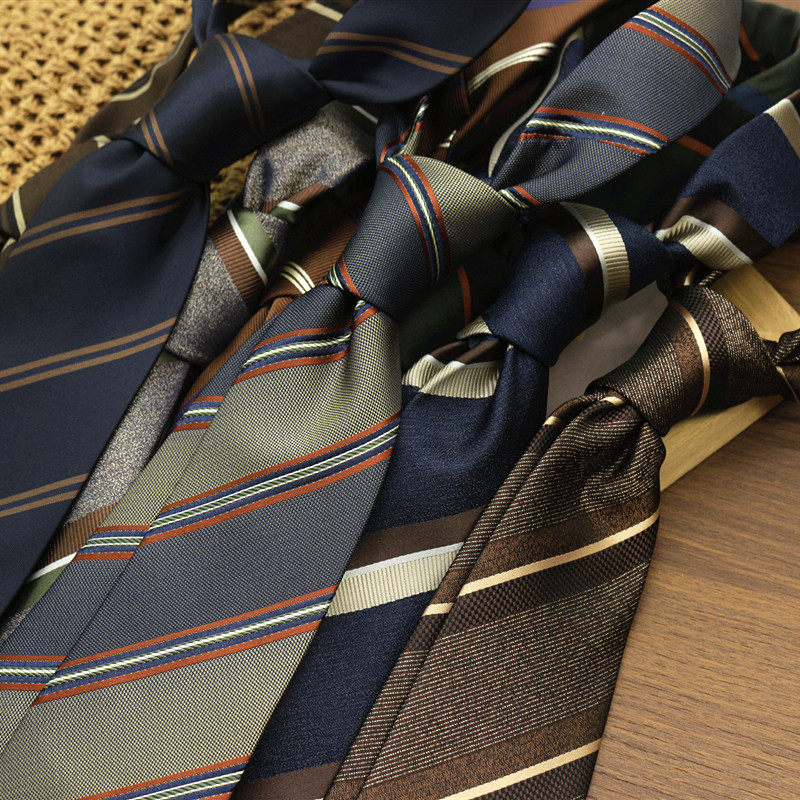 Retro Casual Stripesd Professional Formal Wear for Men and Women, Versatile Tie, Ivy League Style, Wedding Photo Shoot, Annual Meeting