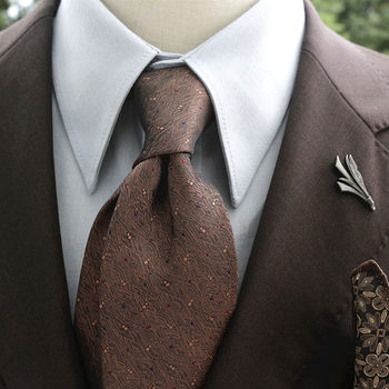 Retro Casual Coffee-Colored Dark Red Patterned Striped Wedding Tie for Men and Women Formal Business British Style Photo Shoot Annual Meeting Hand-Tied