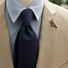 Men's Formal Wear, Retro Casual, Tie-Free, Wool-Like Feel, Gray and Blue Striped Plaid, Business, Professional Interview