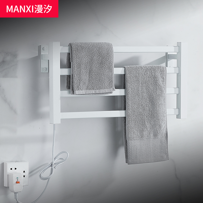 Carbon Fiber Dry Wipe Heating Smart Electric Heating Towel Rack Home Dressing Room Bathroom Drying Rack Bath Towel Rack