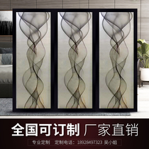 Art laminated glass partition screen entrance background wall custom modern simple laminated glass