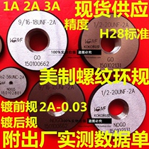 American standard ring gauge 15 16-12-16-20-28-32 UNF 2A through stop gauge Ring gauge Wire tooth gauge gauge