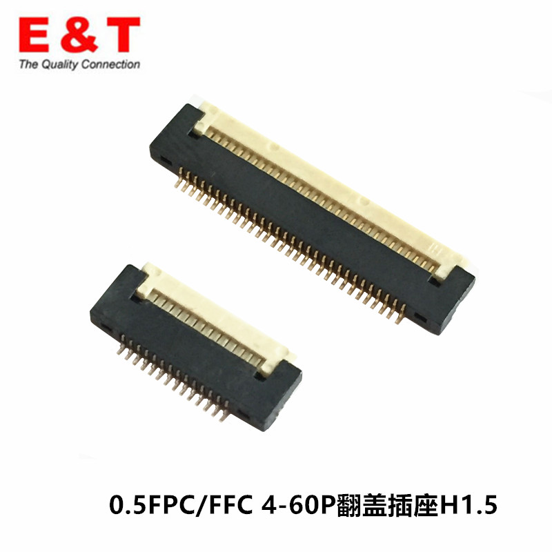 ET Endley 0 5 4-30P clamshell under connector 1 5 high FPC cable socket gold plated spot