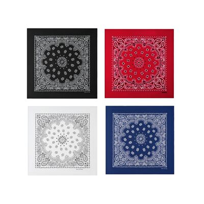 New American retro cashew flower small square scarf for women, red pure cotton silk scarf, hip-hop headscarf, white neckerchief and men's hair band