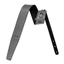 USA Original Moody 2 5 Inch Leather Backed Light Grey Black Strap