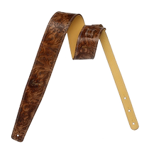 American MOODY 2 5Inch Western Brown Cream Handmade Leather Back