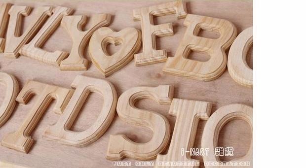 zakka木质DIY英文字母酒吧咖啡馆创意家居立体装饰品墙面挂饰壁饰