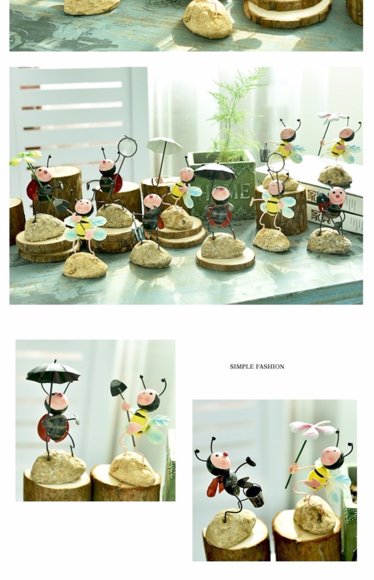 Sáng tạo Tin Bee Beetle Trang trí phòng khách Phòng khách TV Tủ trẻ em Phòng thủ công trang trí thiết kế tiệm nail