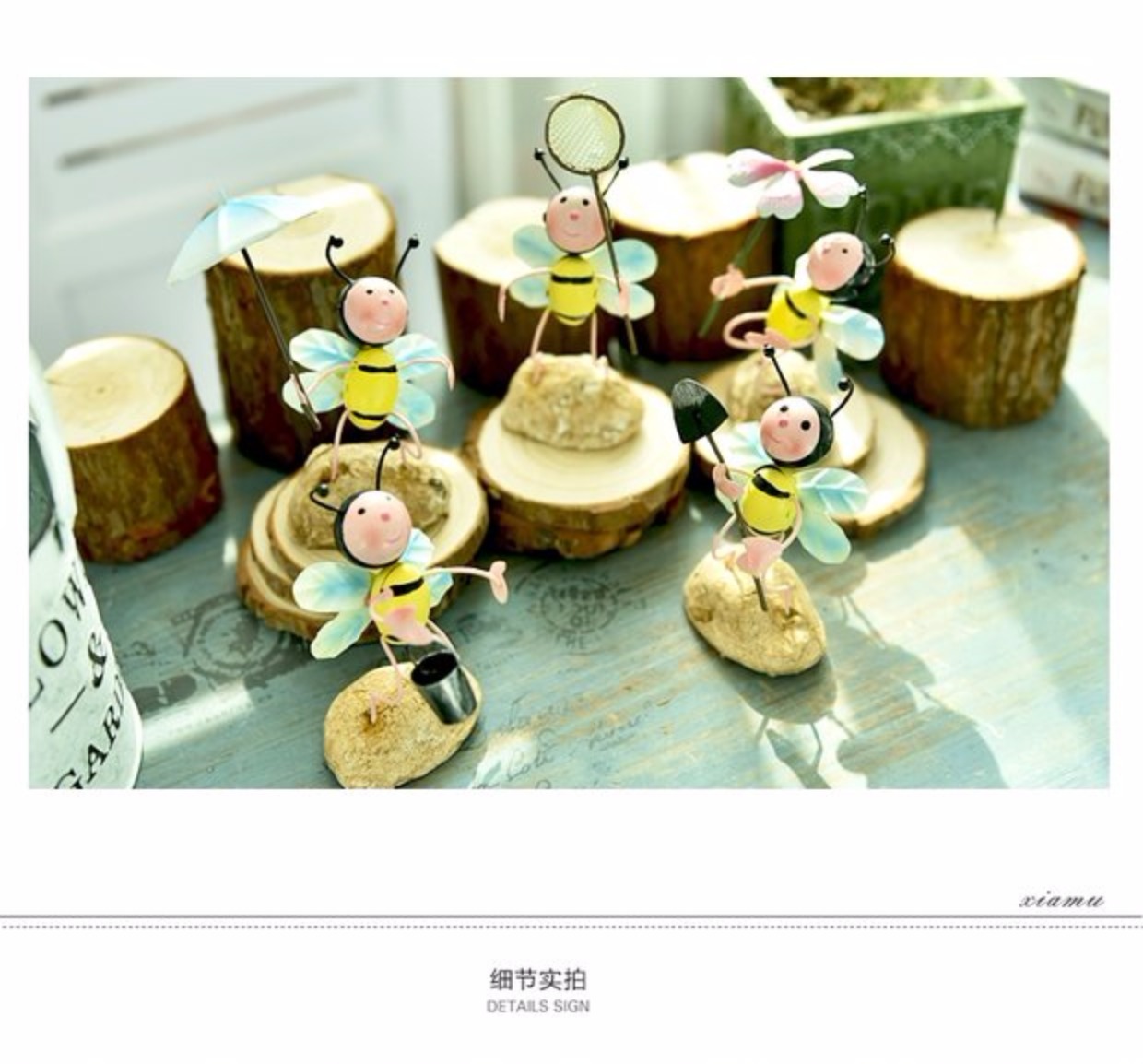 Sáng tạo Tin Bee Beetle Trang trí phòng khách Phòng khách TV Tủ trẻ em Phòng thủ công trang trí thiết kế tiệm nail
