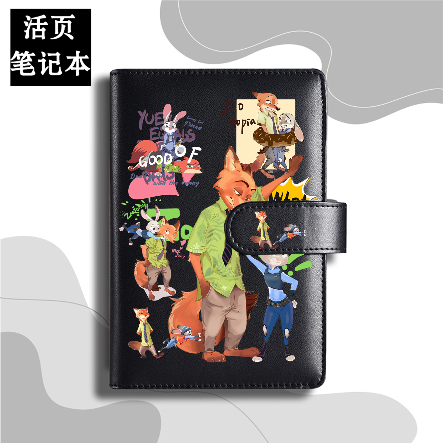 Zootopia 2 Macaron Loose-leaf Magnetic Laptop Notebook Nick Fox Nick Judy Diary