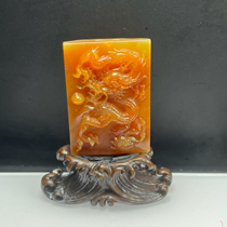 Ruihuang Cui Natural Jade Yunnan Huanglong Jade Fine Jewelry Raw Leather Seed Material Dragon Among People Pendant Sweater Chain